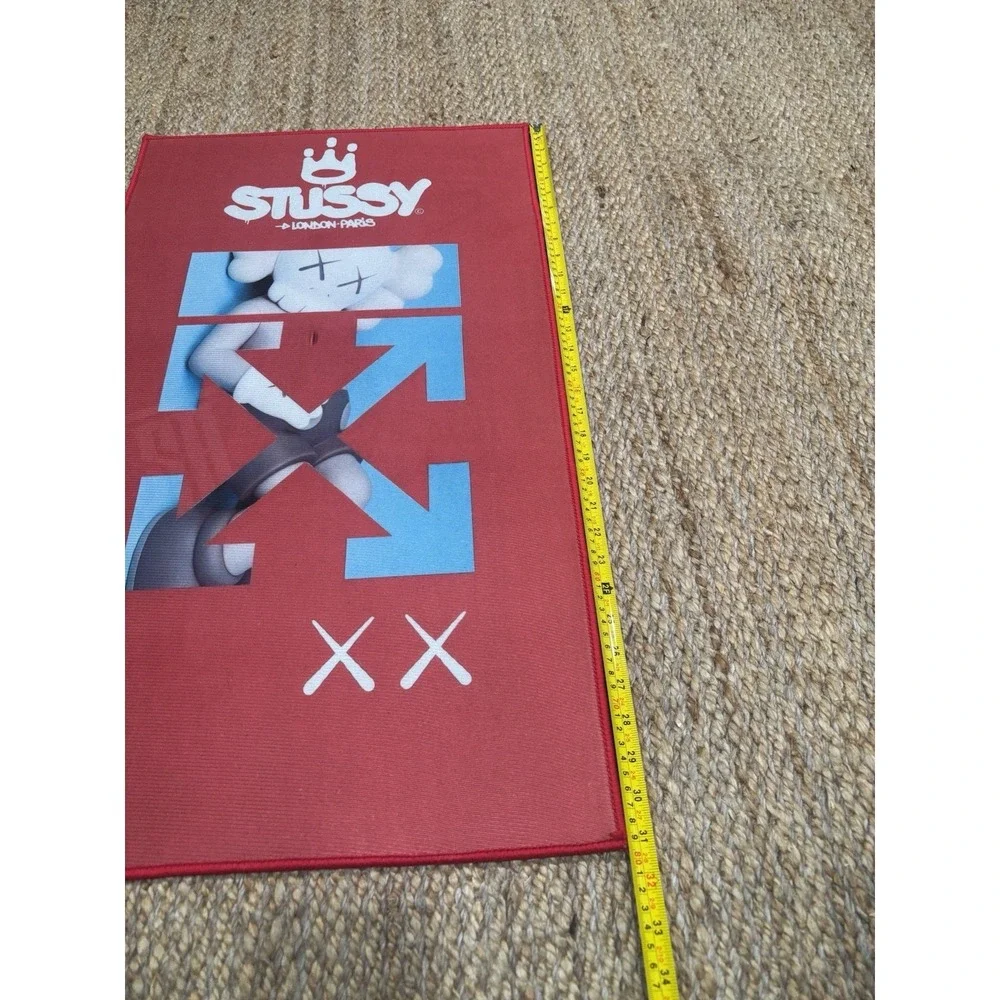 Brand New Stussy KAWS Off-White Hypebeast Mat Rug Brand New